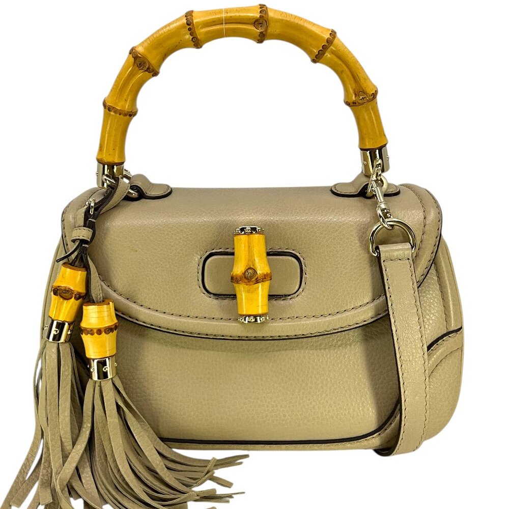 Gucci Bamboo Top Handle Medium Tassel Bag